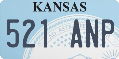 KS license plate 521ANP