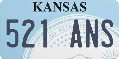 KS license plate 521ANS