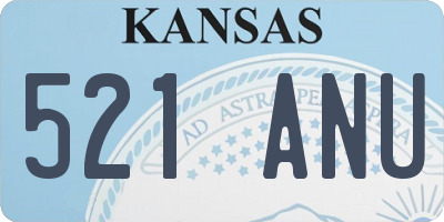 KS license plate 521ANU