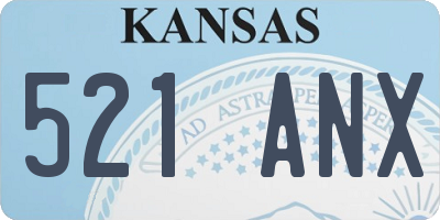 KS license plate 521ANX