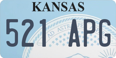 KS license plate 521APG