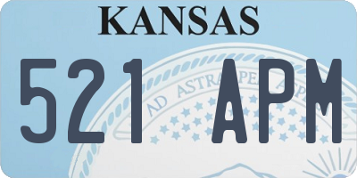 KS license plate 521APM