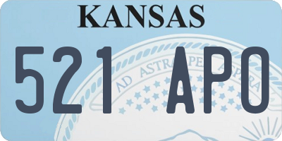 KS license plate 521APO