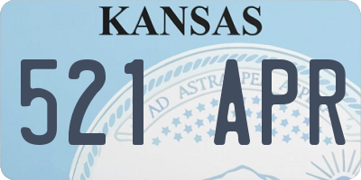 KS license plate 521APR