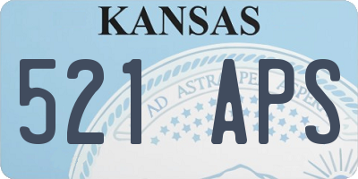 KS license plate 521APS