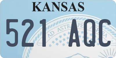 KS license plate 521AQC