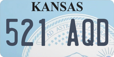 KS license plate 521AQD