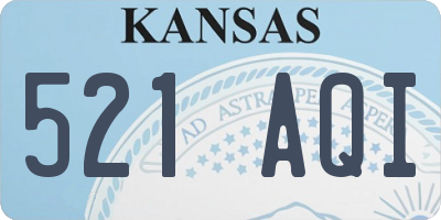 KS license plate 521AQI