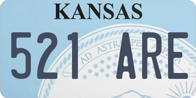 KS license plate 521ARE