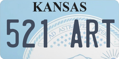 KS license plate 521ART