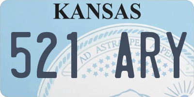 KS license plate 521ARY