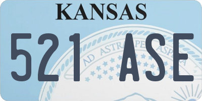KS license plate 521ASE