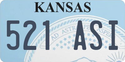 KS license plate 521ASI