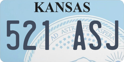KS license plate 521ASJ