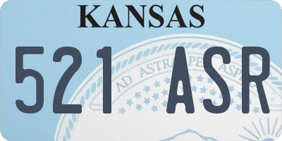 KS license plate 521ASR