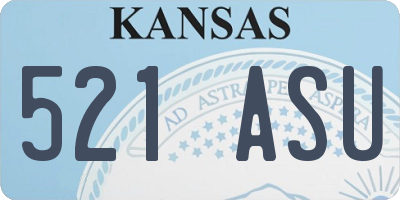 KS license plate 521ASU