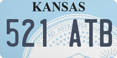 KS license plate 521ATB