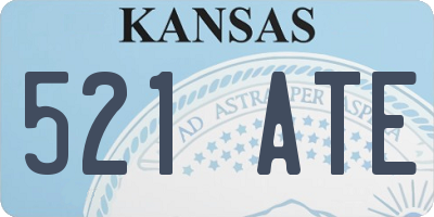KS license plate 521ATE