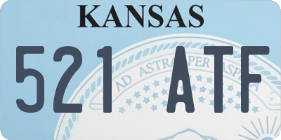 KS license plate 521ATF