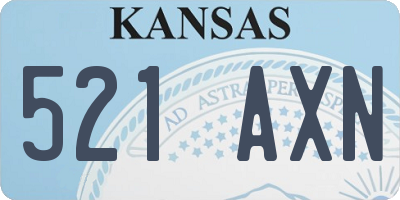 KS license plate 521AXN
