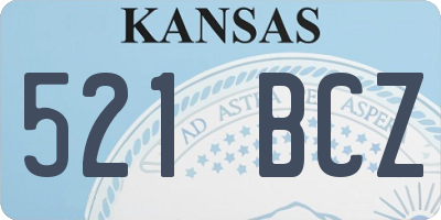 KS license plate 521BCZ