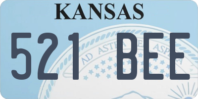 KS license plate 521BEE