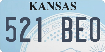 KS license plate 521BEO