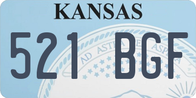 KS license plate 521BGF