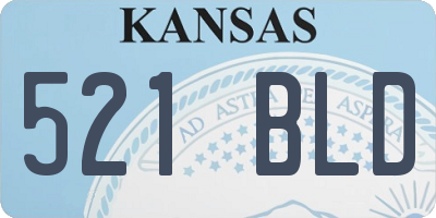 KS license plate 521BLD