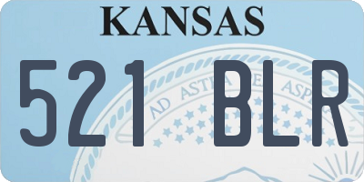 KS license plate 521BLR