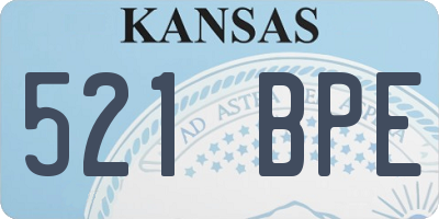 KS license plate 521BPE