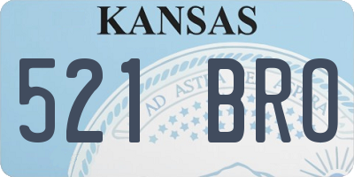 KS license plate 521BRO
