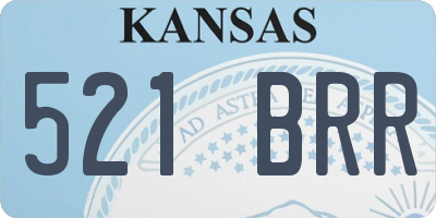 KS license plate 521BRR