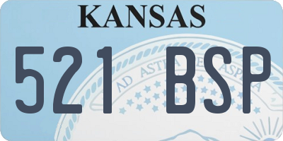KS license plate 521BSP