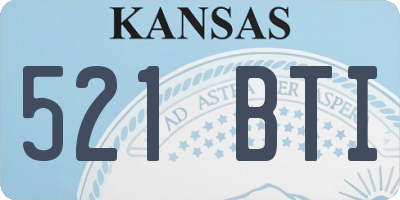 KS license plate 521BTI