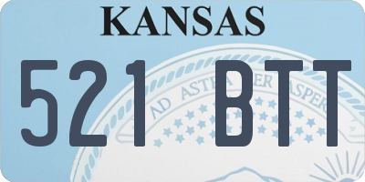 KS license plate 521BTT