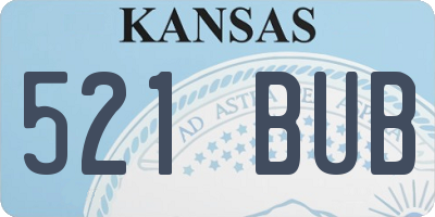 KS license plate 521BUB