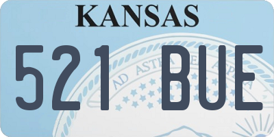 KS license plate 521BUE