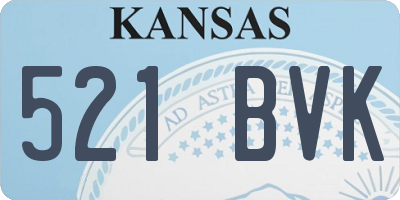 KS license plate 521BVK
