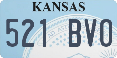 KS license plate 521BVO