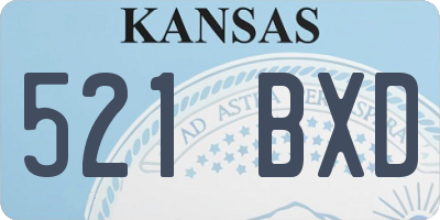 KS license plate 521BXD