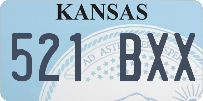 KS license plate 521BXX