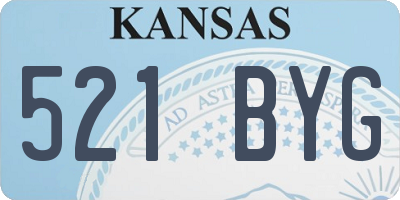 KS license plate 521BYG