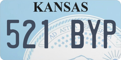 KS license plate 521BYP