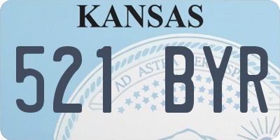 KS license plate 521BYR