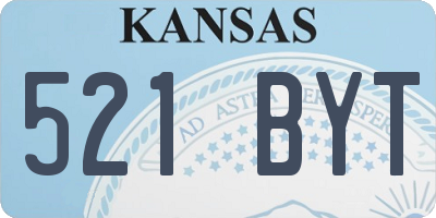 KS license plate 521BYT