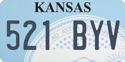 KS license plate 521BYV