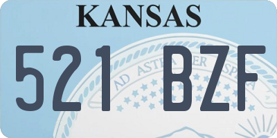 KS license plate 521BZF