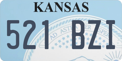 KS license plate 521BZI