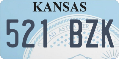 KS license plate 521BZK